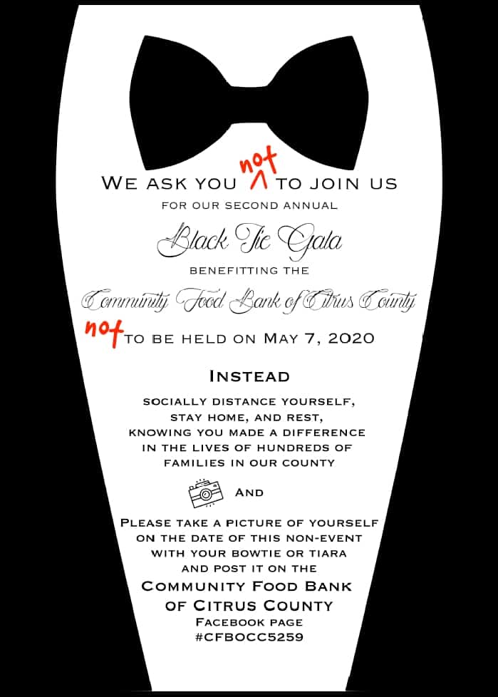 Non-Event Event Black Tie Gala - May 7, 2020 - Community Food Bank