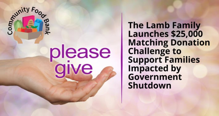The Lamb Family Launches $25,000 Matching Donation Challenge